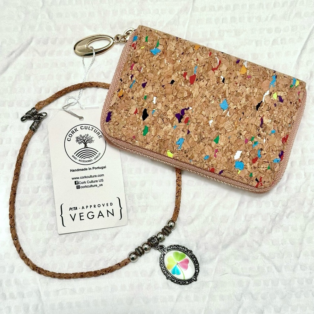 Vegan Confetti Cork Wallet